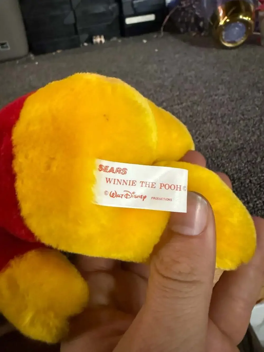 Vintage 1989 Disney The New Adventures of Winnie the Pooh Plush Stuffed Toy Sear
